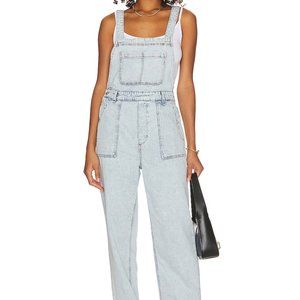 WeWoreWhat Indigo Comfort Slit Overalls NWT